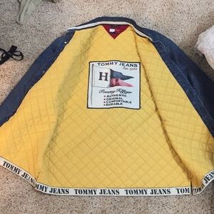 VTG Tommy Hilfiger Mens Jean Jacket Quilted Lining